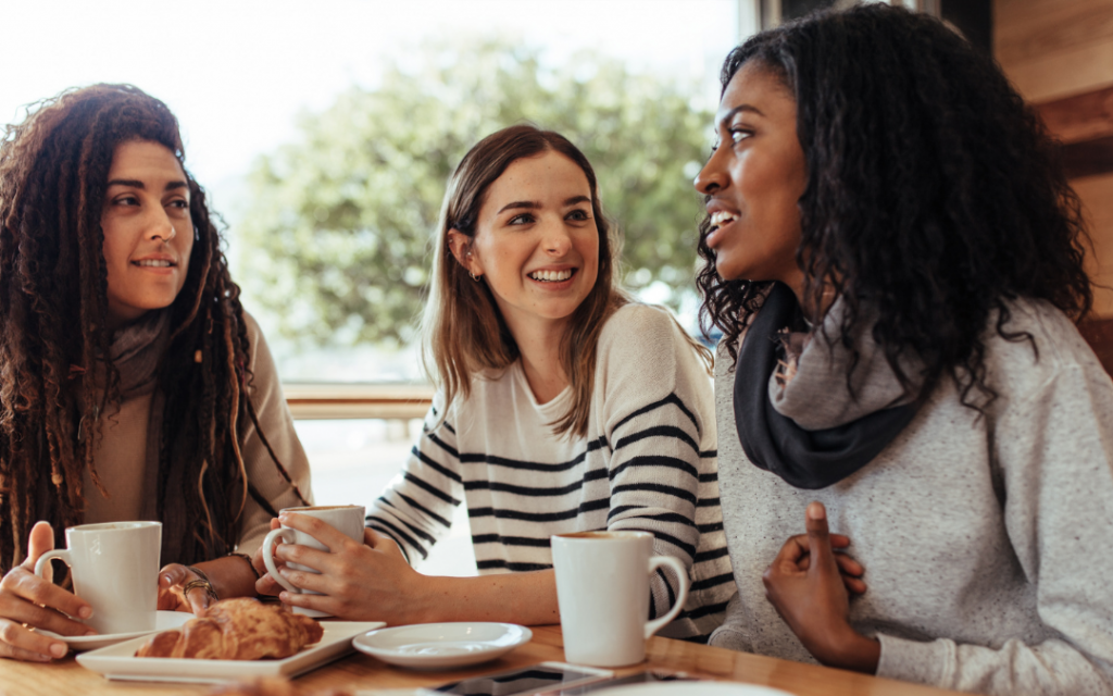 Friends having coffee